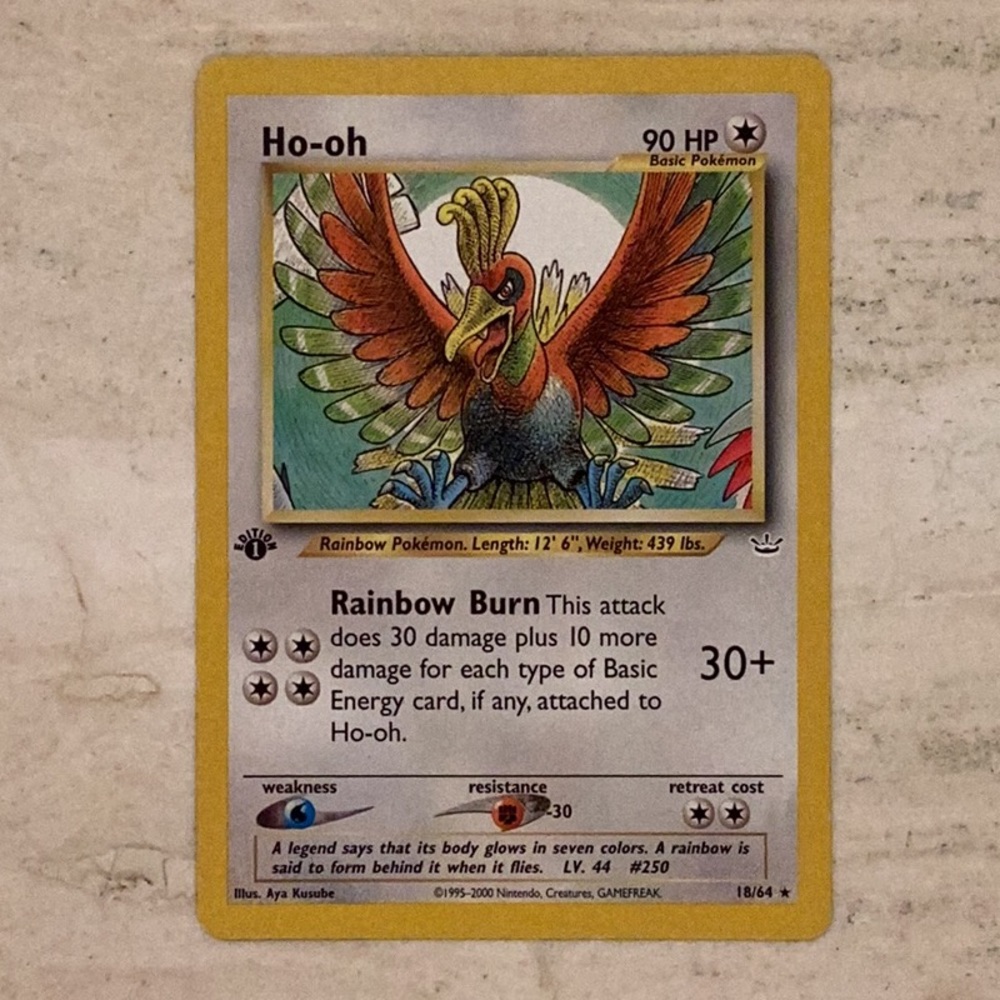 Ho-Oh 1st Edition 2000 Pokemon 18/64 Neo Revelation Non-Holo Card TCG